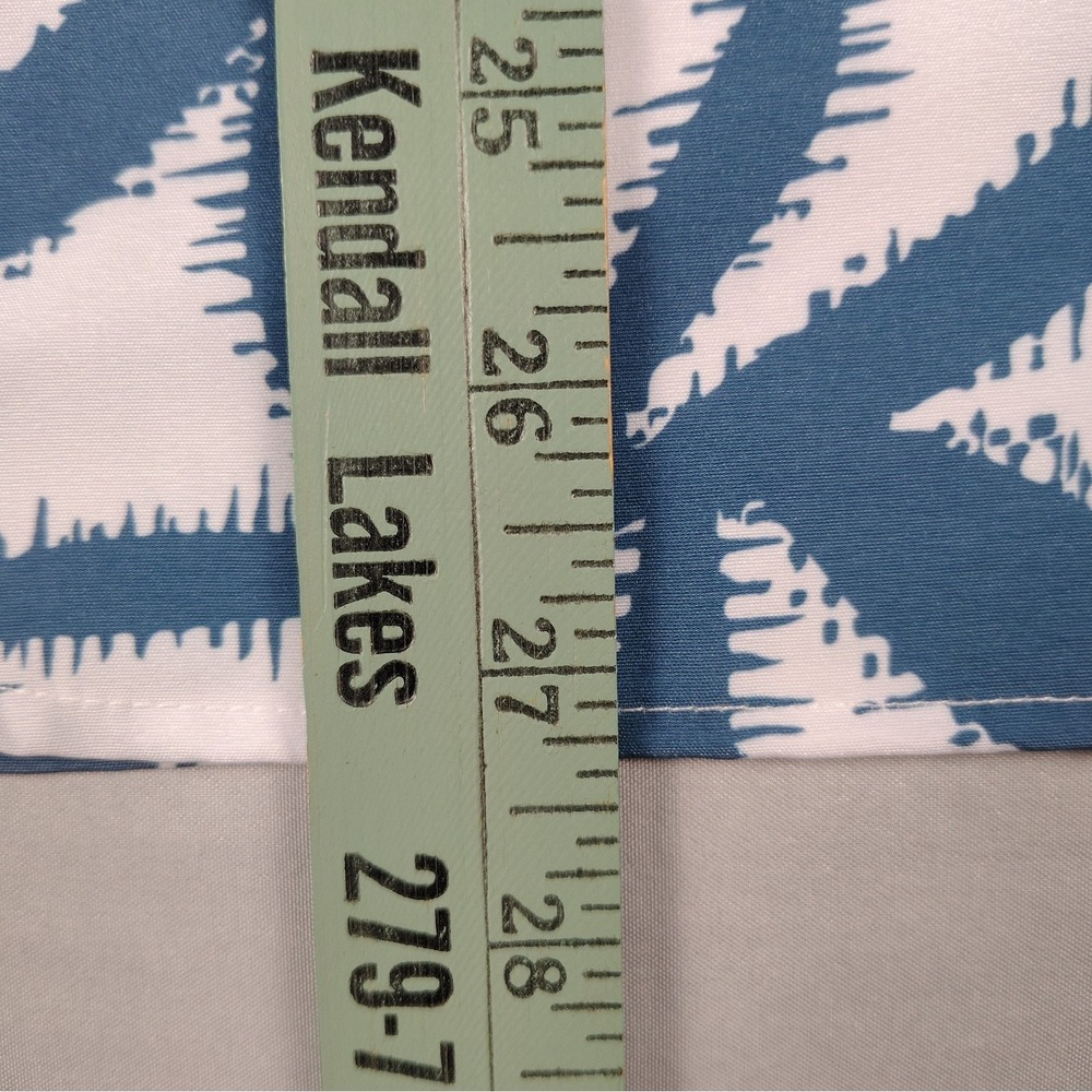 MBX Premium Goods Mens S NWT Camp Shirt Blue White Tropical Palm Leaf Stretch - Picture 10 of 15
